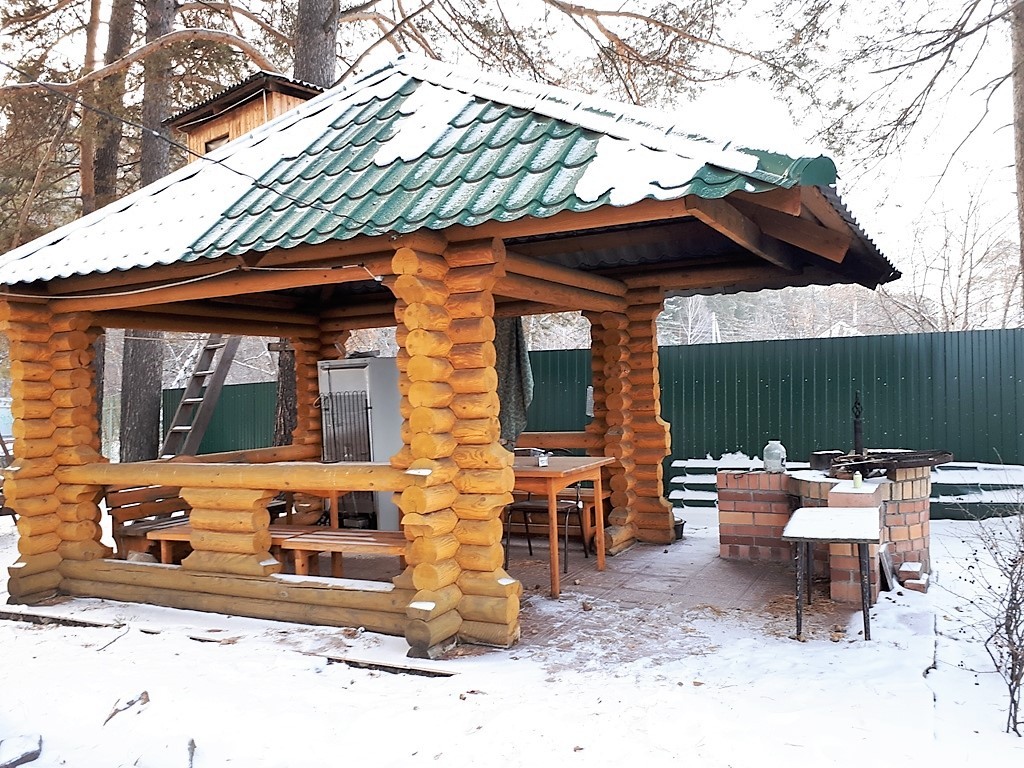 Фото Беседок Из Бревна С Мангалом